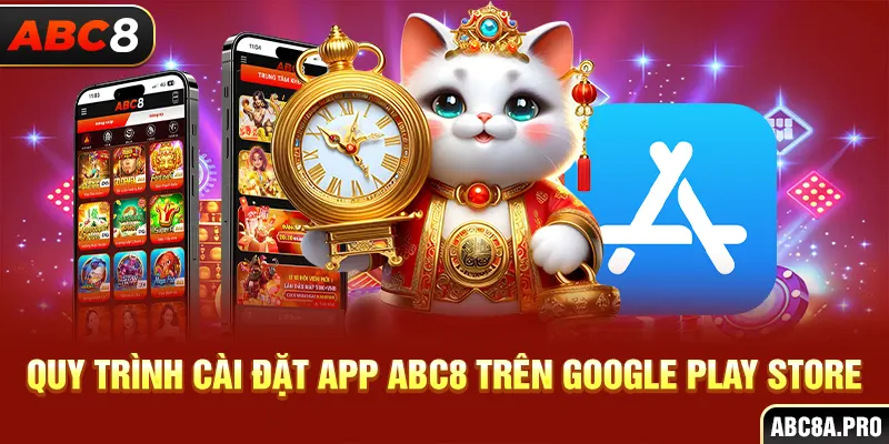 Quá trình cài đặt app ABC8 trên Google Play Store